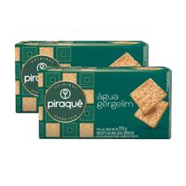 Kit 2 Biscoito Salgado Piraquê Água Gergelim 215g Kit 2 Biscoito Salgado Piraquê Água Gergelim 215g