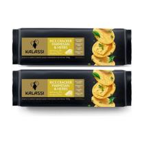 Kit 2 Biscoito Snack De Arroz Queijo Parmesão Com Ervas Kalassi Pacote 100g