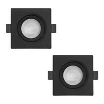 Kit 2 black & decker spot led quad. 5w 3000k 100-240v preto