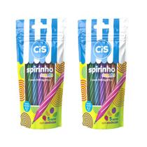 Kit 2 Blister Caneta Esferográfica Mini CIS Spirinho Scents Com Cheirinho Com 5 Cores