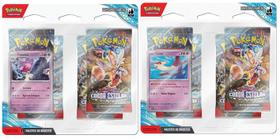 Kit 2 Blister Quadruplo (8 Booster) Coroa Estelar EV7 - 50 Cartas - Pokémon TCG - Copag Kit 2 Blister Quadruplo (8 Booster) Coroa Estelar EV7 - 50 Cartas - Pokémon TCG - Copag