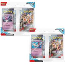 Kit 2 Blister Quádruplo Pokémon Escarlete e Violeta Coleção Coroa Estelar Tinkaton Latias TCG Copag