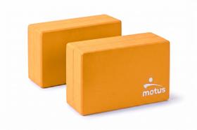 Kit 2 Bloco de yoga pilates alongamento - tijolinho de ioga - Laranja