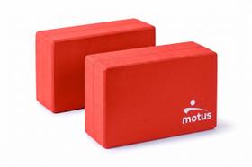 Kit 2 Bloco de yoga pilates alongamento - tijolinho de ioga - Vermelho