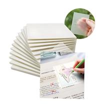 Kit 2 Bloco Post It 50 Unidades Notas Adesivas Transparentes 75mm x 75mm Escola Escritório Bloquinho Anotações