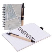 Kit 2 blocos de anotações com caneta 70 folhas