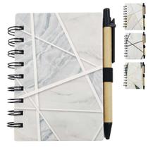 Kit 2 blocos de anotações com caneta 70 folhas sofisticado prático