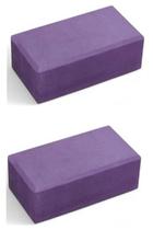 Kit 2 Blocos De EVA 23x15x7Cm Antiderrapante Fisio Yoga Pilates Evamax