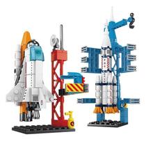 Kit 2 Blocos de Montar Nave Espacial e Foguete Coleção Espacial Completa Compatível com Lego Kit 2 Blocos de Montar Nave Espacial e Foguete Coleção Espacial Completa Compatível com Lego