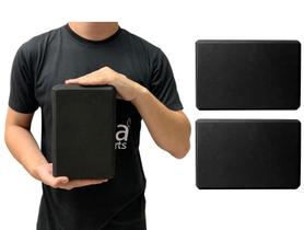 Kit 2 Blocos em Eva Para Exercícios de Yoga e Pilates DF1054 Dafoca Sports Preto