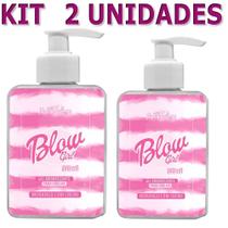 KIT 2 Blow Girl Gel Hidratante Corporal Com Aroma de Morango - HOT FLOWERS