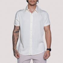 Kit 2 Blusa de linho Camisa Masculina para verão praia manga curta fresca moda