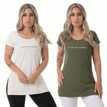 kit 2 Blusa Feminina Academia Fitness Life and Moviment kit 2 Blusa Feminina Academia Fitness Life and Moviment