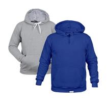 Kit 2 Blusa Moletom Unissex Abrigo Flanelado com Capuz Moda