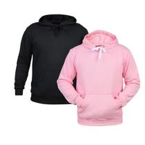 Kit 2 Blusa Moletom Unissex Abrigo Flanelado com Capuz Moda