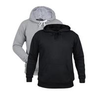 Kit 2 Blusa Moletom Unissex Abrigo Flanelado com Capuz Moda