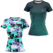 Kit 2 Blusa para Academia Feminina Fitness Roupa Caminhada Treino Musculação Dry Fit