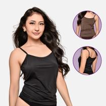 Kit 2 Blusa Regata Segunda Pele Impllus Alça Fina Conforto