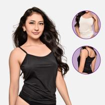Kit 2 Blusa Regata Segunda Pele Impllus Alça Fina Conforto