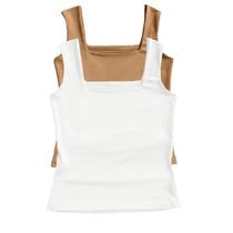 Kit 2 Blusa Regata Suplex Decote Quadrado Sem Transparência