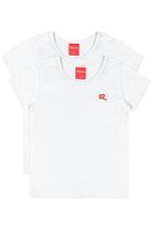 Kit 2 Blusas Básicas Cotton Infantil Menina Manga Curta Slim Kely Kety