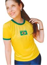 Kit 2 Blusas Brasil Juruena Feminina Amarela Baby Look