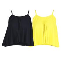 Kit 2 Blusas Camiseta Regata Godê Ribana