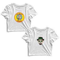 Kit 2 Blusas Cropped Tshirt Feminina Frangos Frases e Homem Kit 2 Blusas Cropped Tshirt Feminina Frangos Frases e Homem