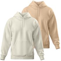 Kit 2 Blusas De Frio Moletom Liso Casaco Inverno