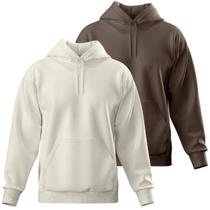 Kit 2 Blusas De Frio Moletom Liso Casaco Inverno