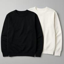 Kit 2 Blusas de Moletom Gola Careca Unissex Premium Streetwear Inverno