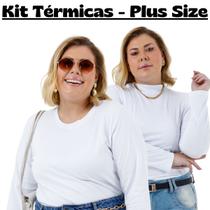 Kit 2 Blusas Femininas Gola Alta e Gola Baixa Peluciada Tamanho Plus Size 503.510M