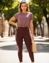 Kit 2 Blusas Femininas Peccato Dry Fit Mangas Curtas Esportivas Conforto e Estilo Kit 2 Blusas Femininas Peccato Dry Fit Mangas Curtas Esportivas Conforto e Estilo