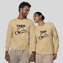 Kit 2 Blusas Frio Moletom Careca Sem Capuz Casal Namorados Casal Raiz Kit 2 Blusas Frio Moletom Careca Sem Capuz Casal Namorados Casal Raiz