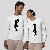 Kit 2 Blusas Frio Moletom Careca Sem Capuz Casal Namorados Cowboy Kit 2 Blusas Frio Moletom Careca Sem Capuz Casal Namorados Cowboy