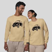 Kit 2 Blusas Frio Moletom Careca Sem Capuz Casal Namorados Fusca