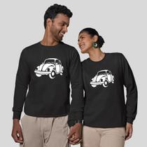 Kit 2 Blusas Frio Moletom Careca Sem Capuz Casal Namorados Fusca