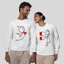 Kit 2 Blusas Frio Moletom Careca Sem Capuz Casal Namorados Imã Kit 2 Blusas Frio Moletom Careca Sem Capuz Casal Namorados Imã