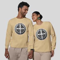 Kit 2 Blusas Frio Moletom Careca Sem Capuz Casal Namorados Medalha Kit 2 Blusas Frio Moletom Careca Sem Capuz Casal Namorados Medalha