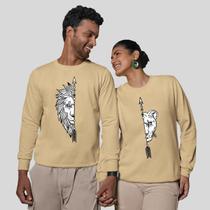 Kit 2 Blusas Frio Moletom Careca Sem Capuz Casal Namorados Metade Amor Kit 2 Blusas Frio Moletom Careca Sem Capuz Casal Namorados Metade Amor