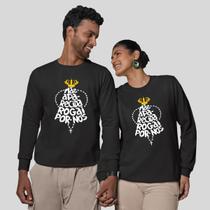 Kit 2 Blusas Frio Moletom Careca Sem Capuz Casal Namorados Nós