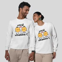 Kit 2 Blusas Frio Moletom Careca Sem Capuz Casal Namorados Vitamina Kit 2 Blusas Frio Moletom Careca Sem Capuz Casal Namorados Vitamina