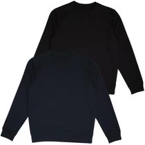 Kit 2 blusas moletom adulto básica dalri 234 p ao gg