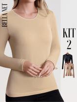KIT 2 Blusas Térmicas com Proteção UV Blusa Quentinha Pra o Frio Premium Segunda Pele KIT 2