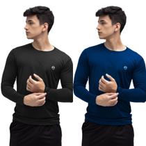 Kit 2 Blusas Termicas Masculina Uv50+ Segunda Pele Proteção Solar