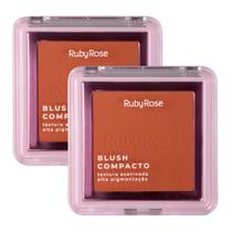 Kit 2 Blush Compacto Ruby Rose BL30 HBF8613
