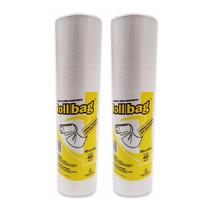 Kit 2 bobinas sacos transparente picotada 40x60 c/400 sacos