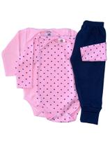 Kit 2 Body E 1 Mijão Com Pé Reversível - Conjunto Bebê