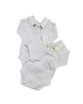 Kit 2 Body Gola Bordada Otolina My Baby Menino Cavalinho Kit 2 Body Gola Bordada Otolina My Baby Menino Cavalinho