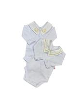 Kit 2 Body Gola Bordada Otolina My Baby Menino Urso Kit 2 Body Gola Bordada Otolina My Baby Menino Urso
